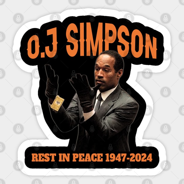 OJ Simpson Rest in Peace Sticker by NikkiHaley